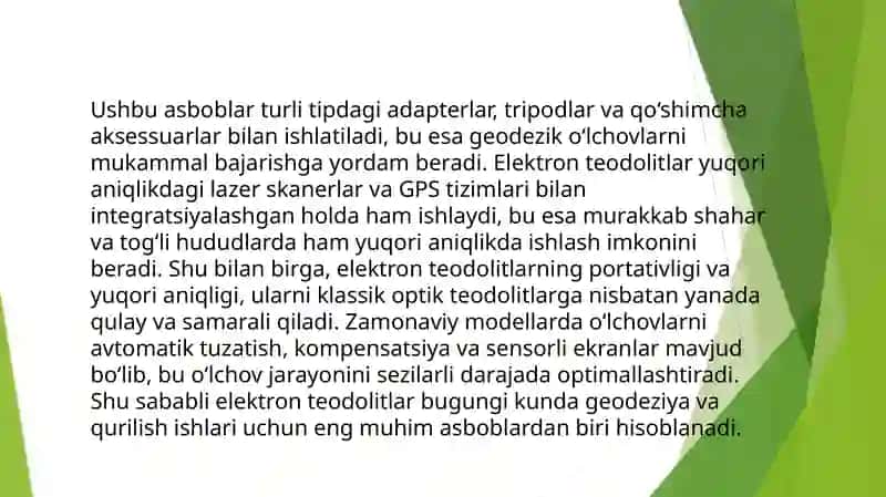 Elektronteodolit turlari, tasnifi, tuzilishi, qismlari 3