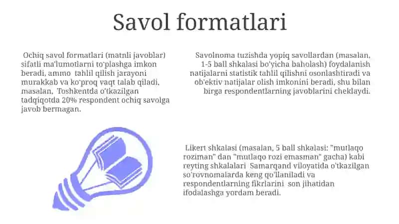 Savol formatlari 3