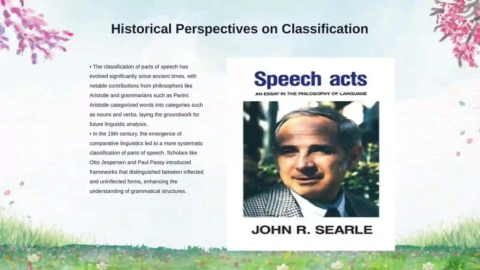 Theoretical approaches to the classification of part of speech 3