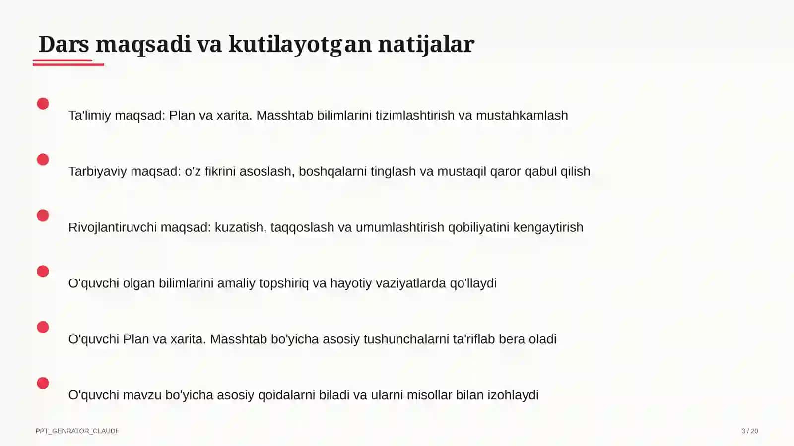 Plan va xarita. Masshtab (5-sinf) 3