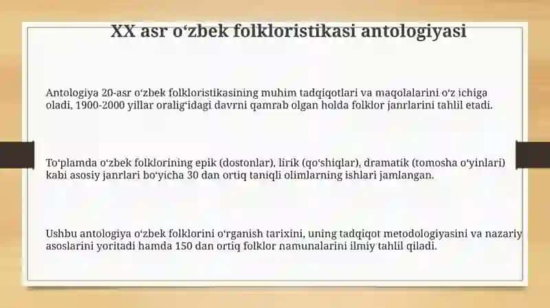 20-asr oʻzbek folklorshunosligi antologiyasi 3