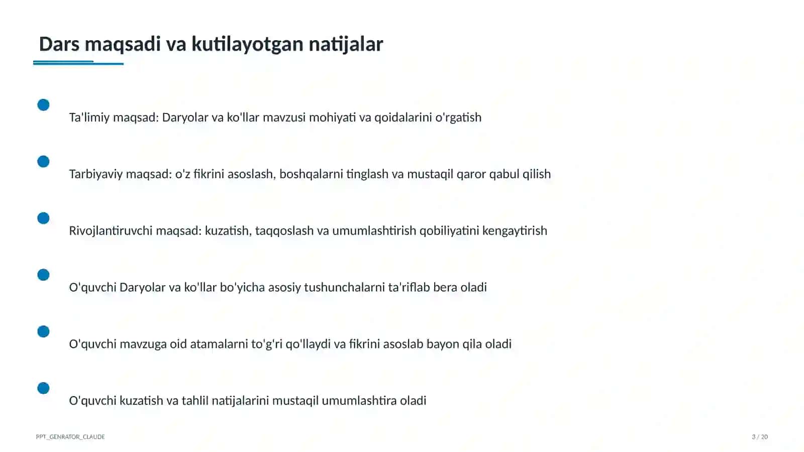 Daryolar va ko'llar (6-sinf) 3