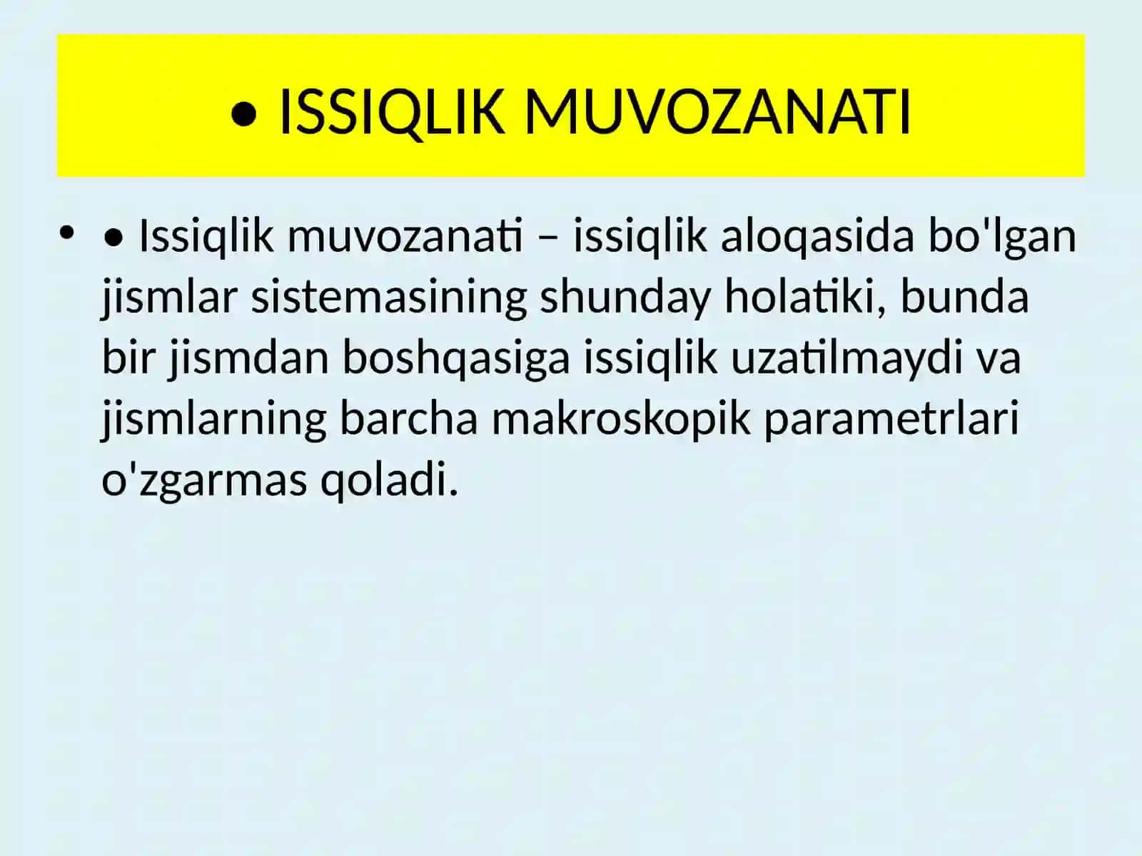 Fizika - Temperatura va issiqlik muvozanati (10-sinf) 3