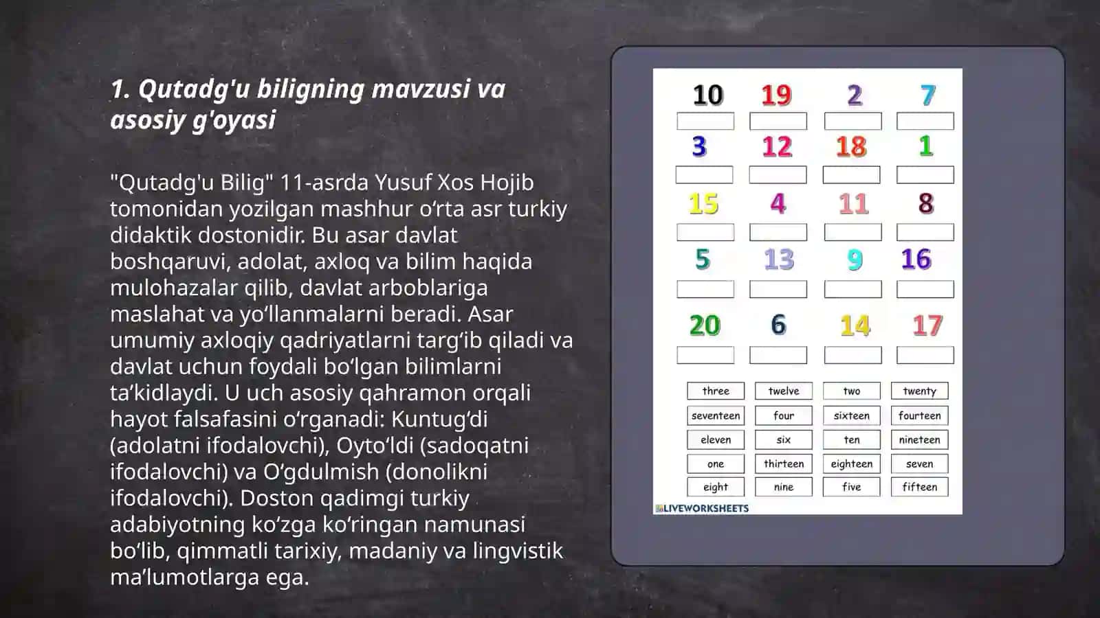 Mumtoz badiiy asarlarni o'rganish bo'yicha savol-topshiriqlar tuzish 3