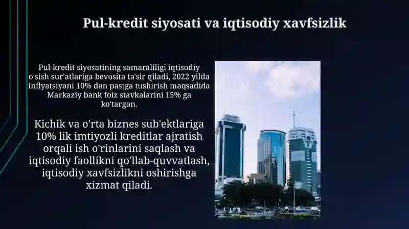 Pul-kredit siyosati va iqtisodiy xavfsizlik 3