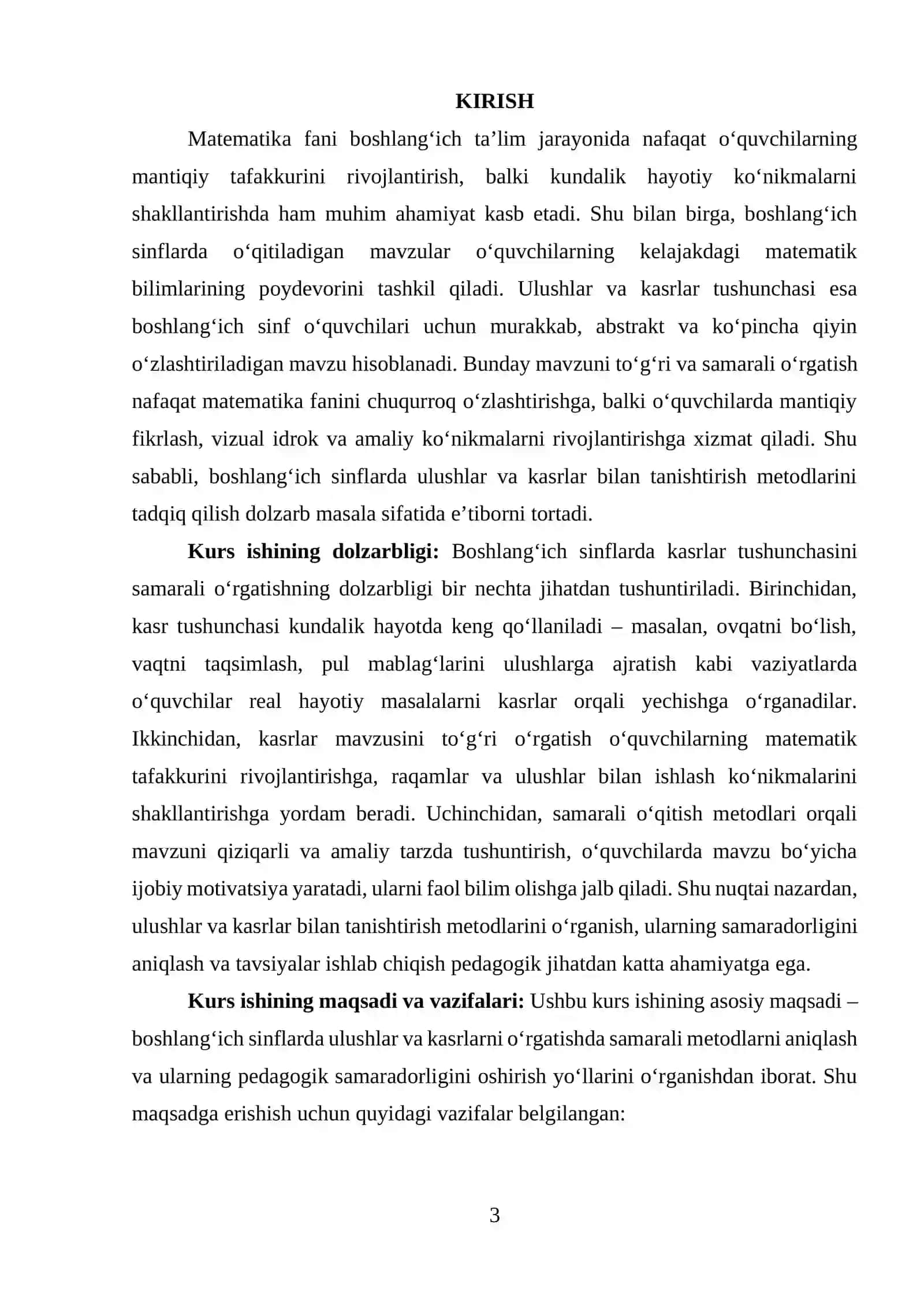 Boshlang‘ich sinflarda ulushlar va kasrlar bilan tanishtirish metodlari 3