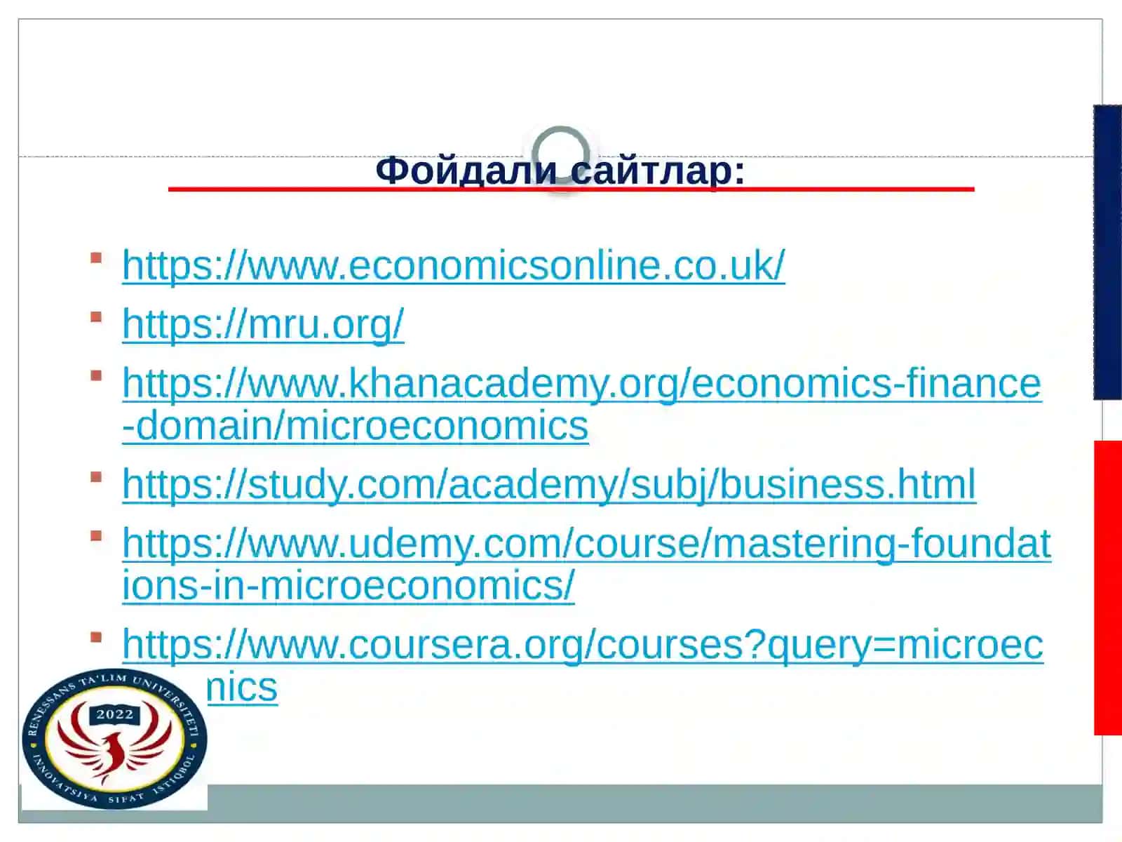 IQTISODIYOT NАZАRIYАSI FАNI 3