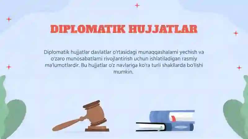 DIPLOMATIK HUJJATLAR NOTA, BAYONOT, MEMORANDUM, QAYDNOMA, RASMIY XAT, ILOVA XAT 3