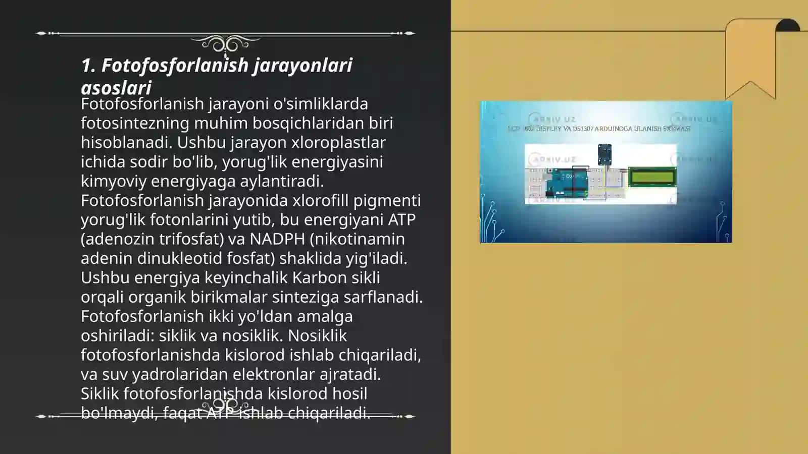 Fotofosforlanish jarayonlarida elektronlar yoʻli 3