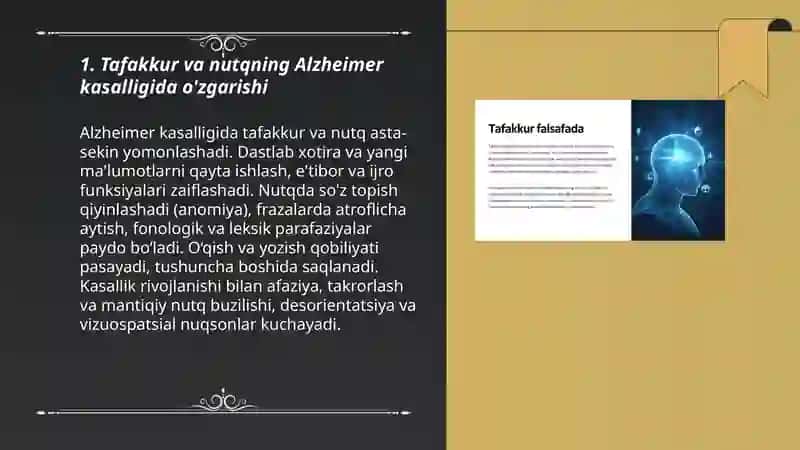 Tafakkur va nutqning kasalliklarda o'zgarishi 3