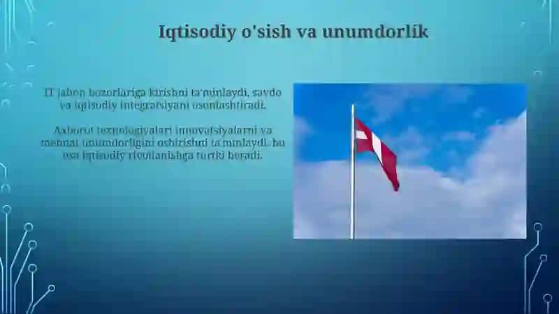 Mamlakat iqdisodiyotini rivojlantirishda axborot texnologiyalari ahamiyati 3