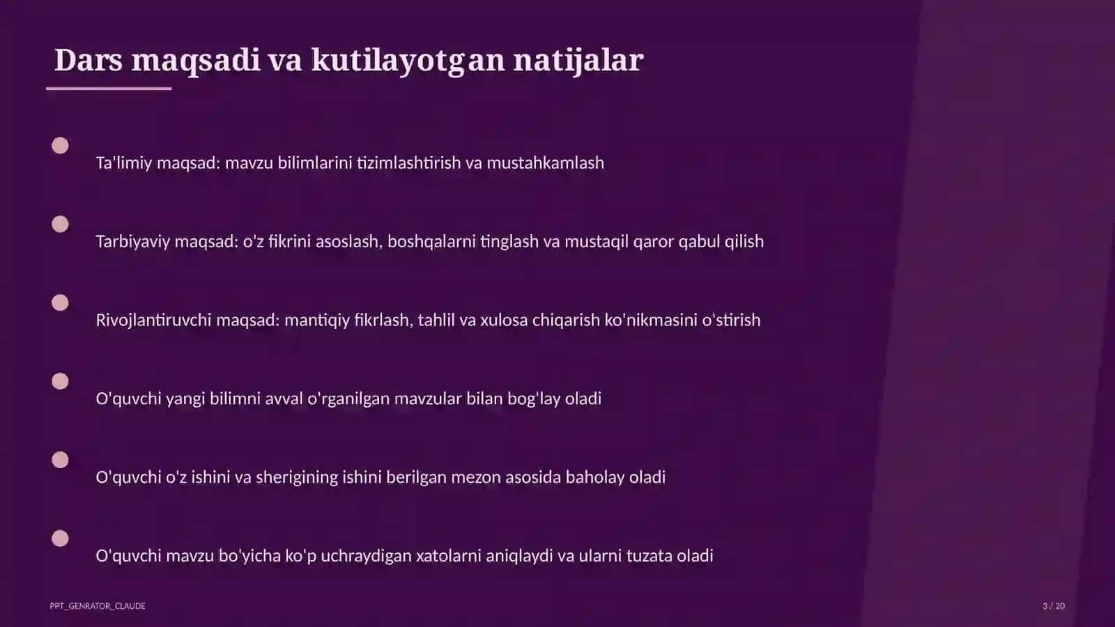 Koordinatalar metodi: to'g'ri chiziq va aylana tenglamalari (9-sinf) 3