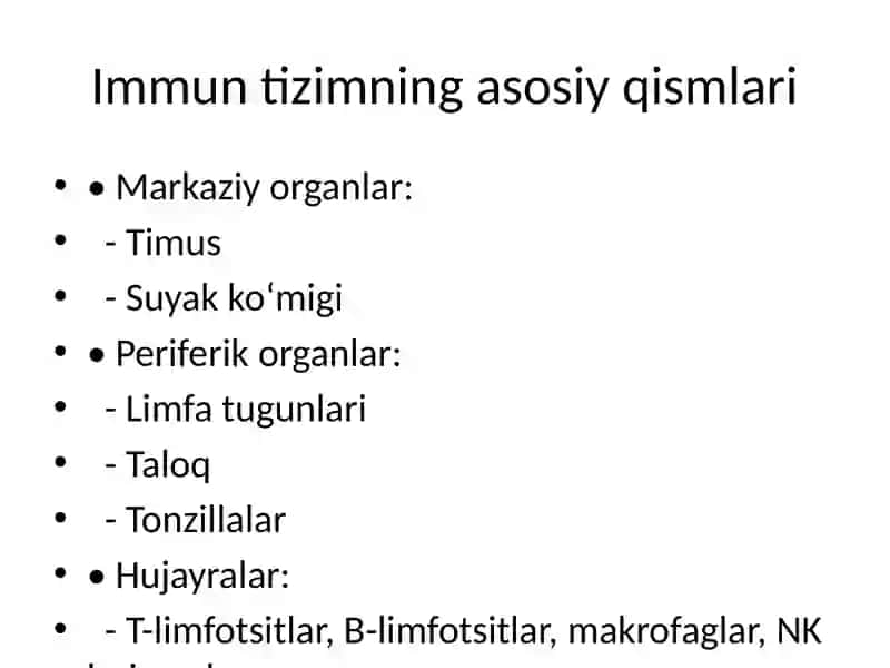 Immun tizimining shakllanishi va yoshga qarab o‘zgarishi 3