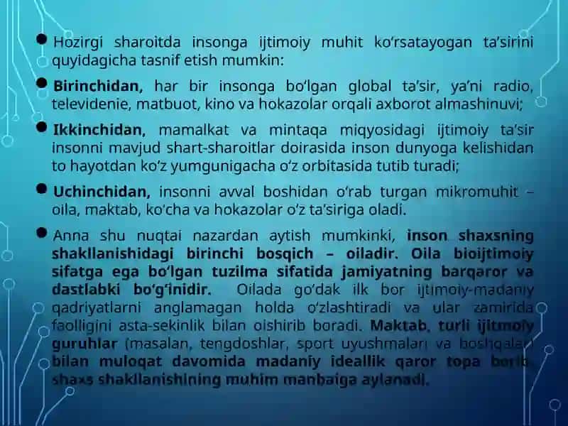 Tarbiya Jarayonining Mohiyati, Mazmuni, Tarbiya Tamoyillari va Metodlari 3