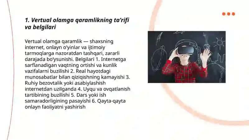 Vertual olamga qaramlik 3