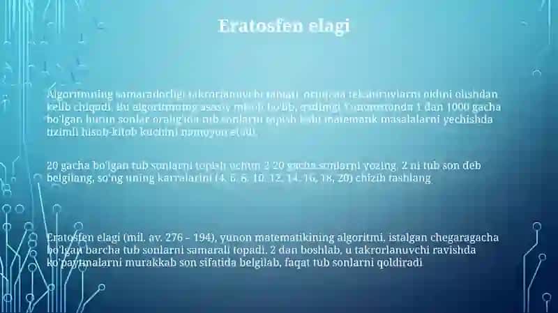 Matematikadagi Dastlabki Algoritmlar 3