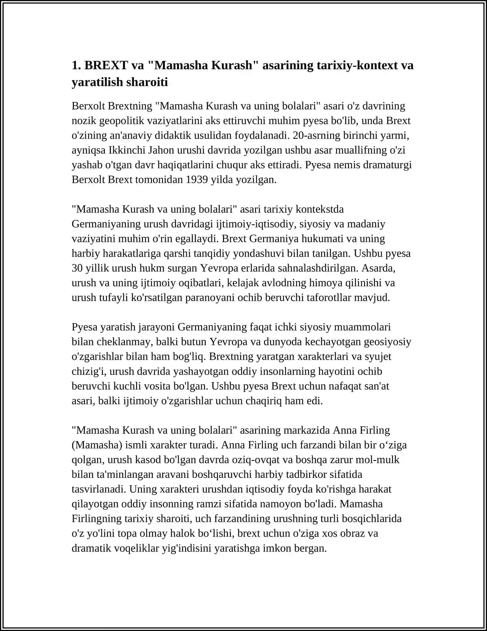BREXT VA UNING "MAMASHA KURASH" ASARI 3