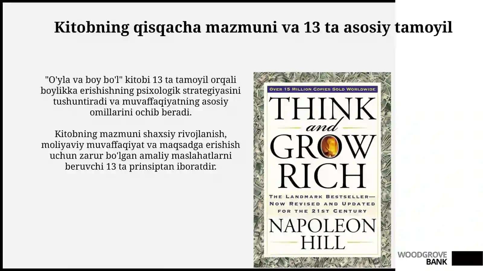 Think and grow rich kitobi bo'yicha mazmuni va mantiqiy 3