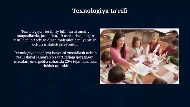 Texnologiya va Pedagogik Texnologiya Tushunchalari 3