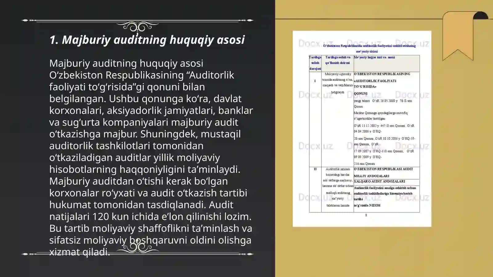 Majburiy auditning huquqiy asosi 3