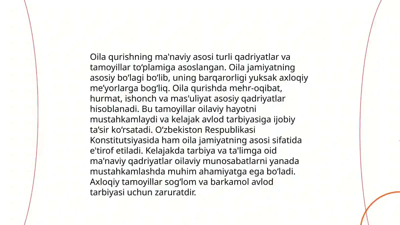 "OILA" asaridagi oila qurish tartiblari va farzand tarbiyasidagi qarashlari 3