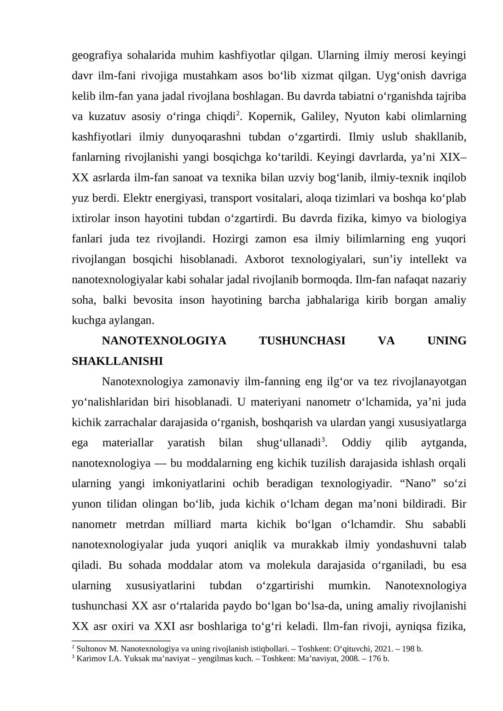 ILMIY BILIMLAR RIVOJI VA ULARNING NANOTEXNOLOGIYALARDAGI O‘RNI 3