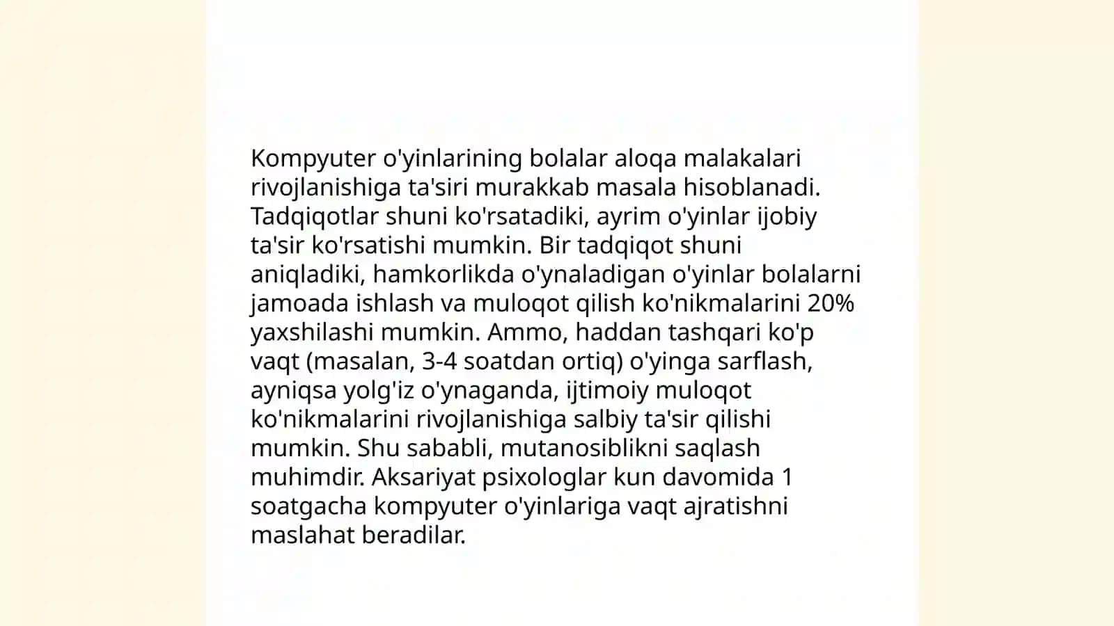 Boshlang'ich Maktabda Kompyuter O'yinlarining Ta'siri 3