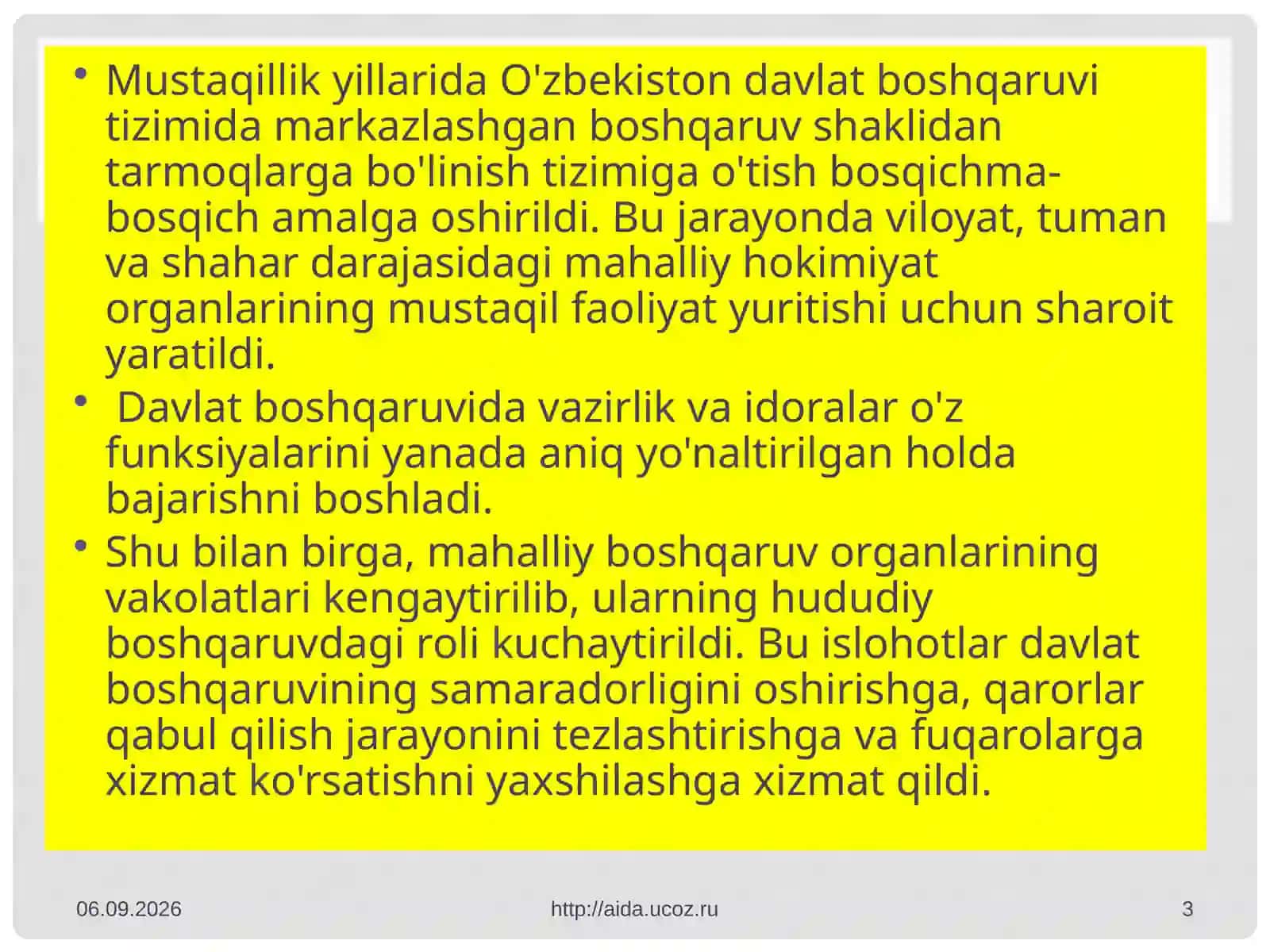 Mustaqillikyillaridadavlatboshqaruvitizimi 3