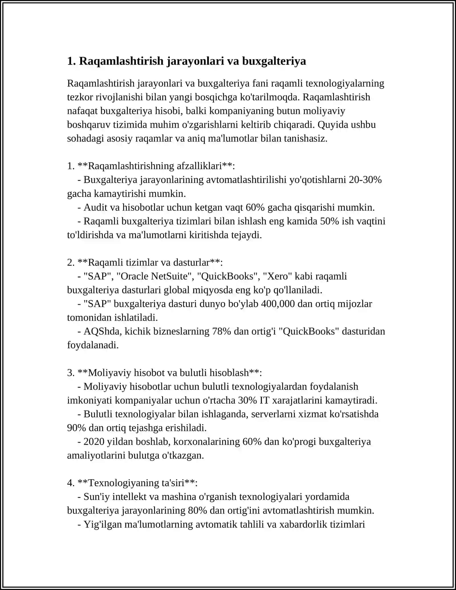 BUХGАLTЕRIYA SЕKTОRINI RАQАMLАSHTIRISH SАMАRАDОRLIGI 3