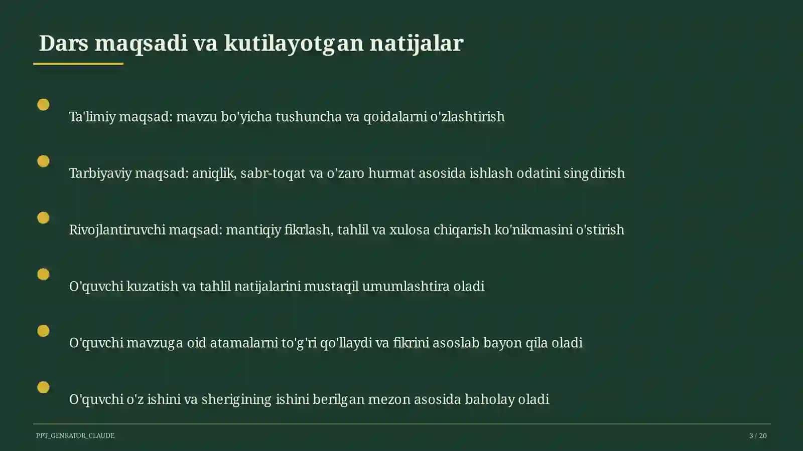 Job interview and career vocabulary (11-sinf) 3