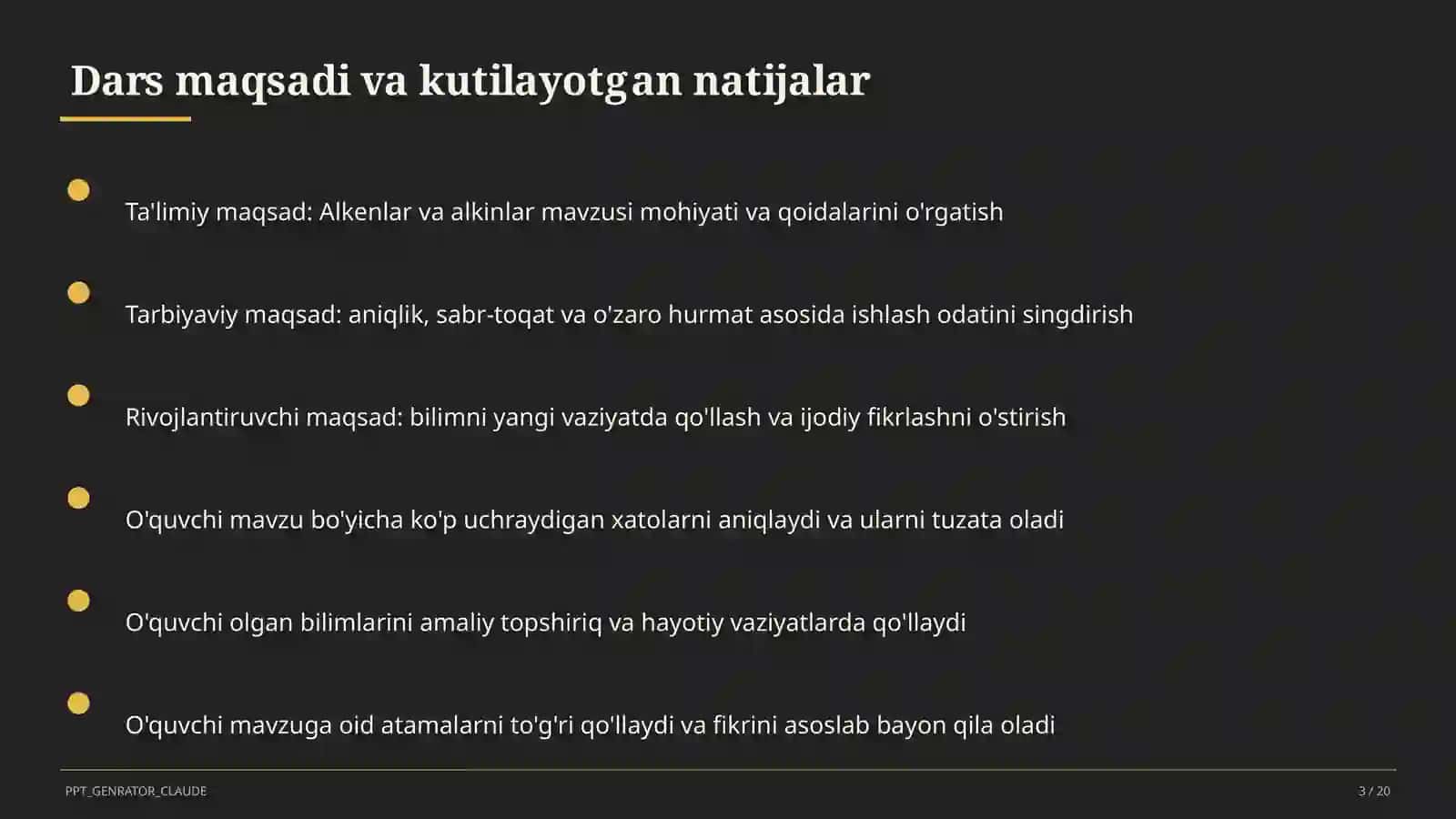 Alkenlar va alkinlar (10-sinf) 3
