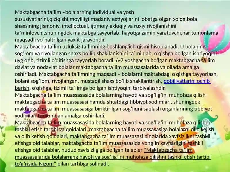 Maktabgacha ta'lim 3