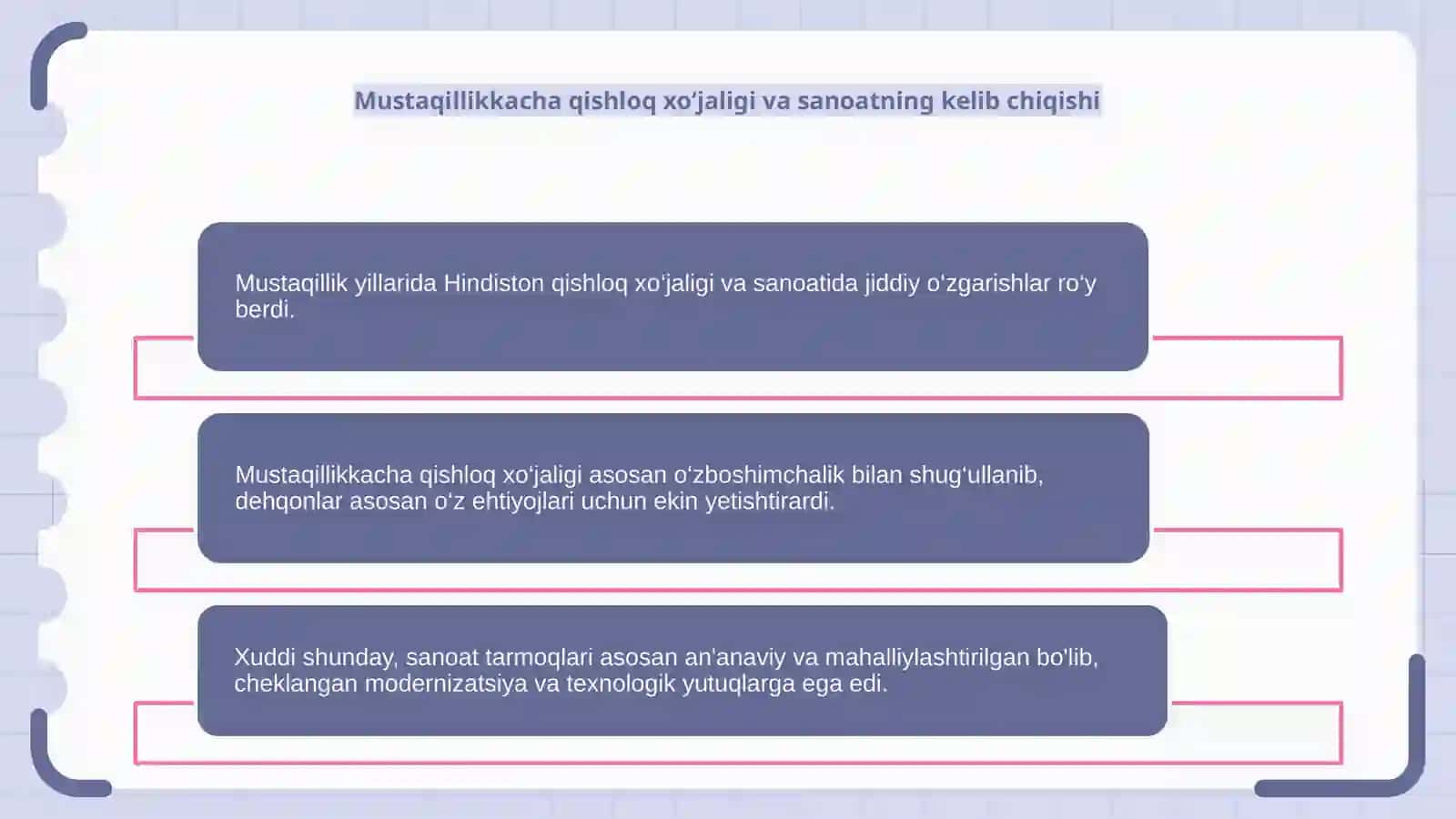 Mustaqillik yillarida qishloq xo‘jaligivasanoat sohasidagi o‘zgarishlar 3