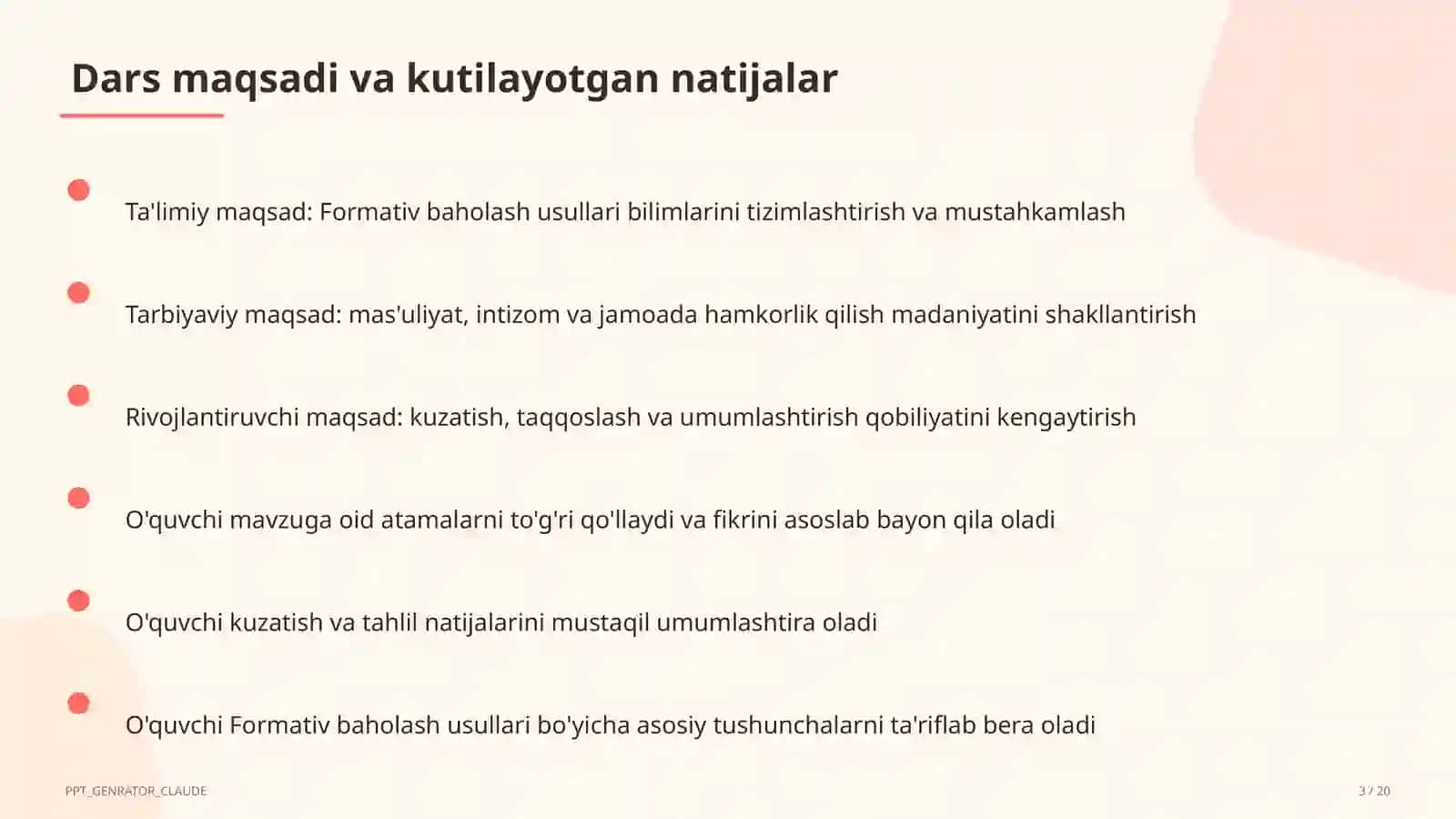 Formativ baholash usullari 3