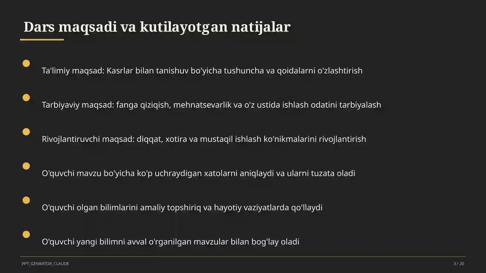 Kasrlar bilan tanishuv (4-sinf) 3