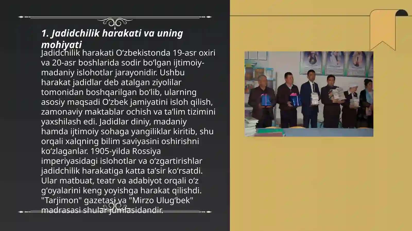 Jadid marifatparvarlarning o‘lka ijtimoiy- manaviy hayotda tutgan o‘rni 3
