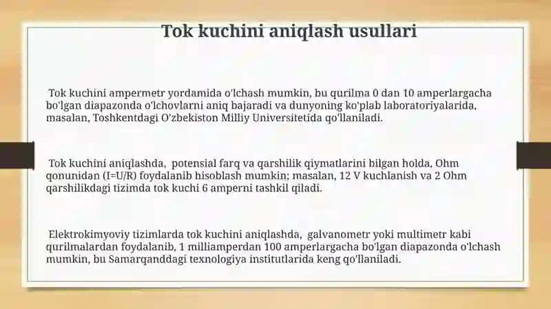 Elektirokimyoviý sistemalarning tasnifi va ulardagi oqimni òtishini aniqlash 3