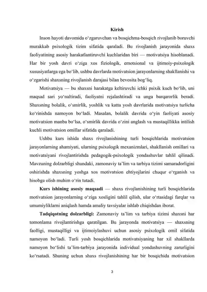 SHAXS RIVOJLANISHINING TURLI DAVRLARIDA MOTIVATSION JARAYONNING AHAMIYATI 3