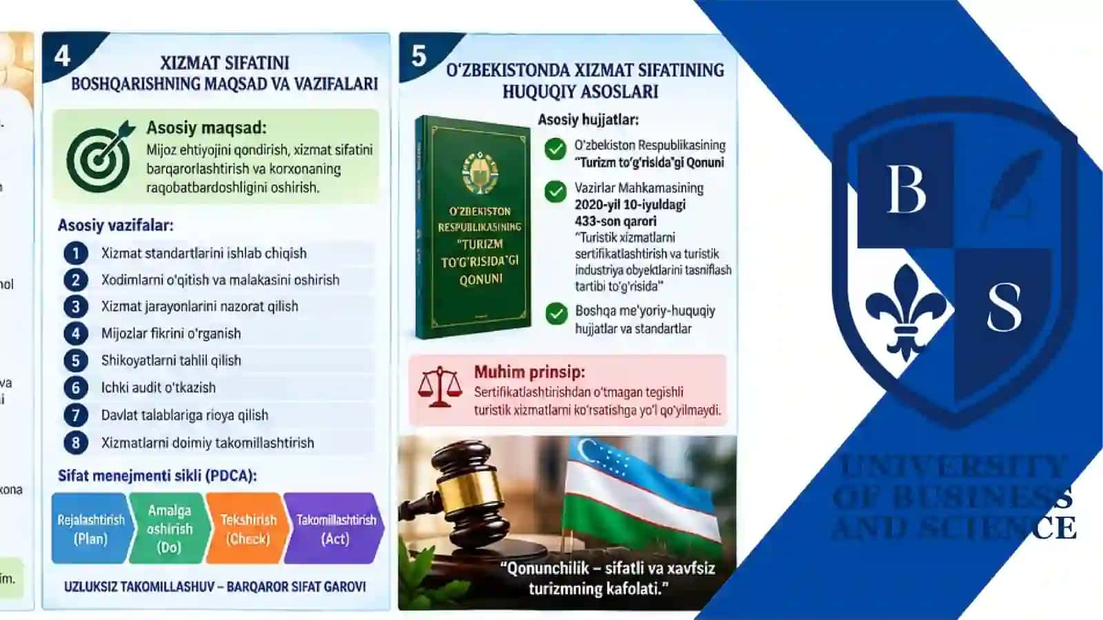 Mehmonxona va turistik korxonalarda xizmat sifatini boshqarish. 3
