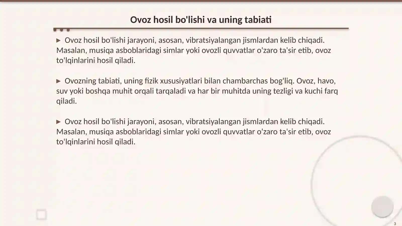 Ovoz hosil bo'lishi haqidagi turli xil nazariy qarashlar 3