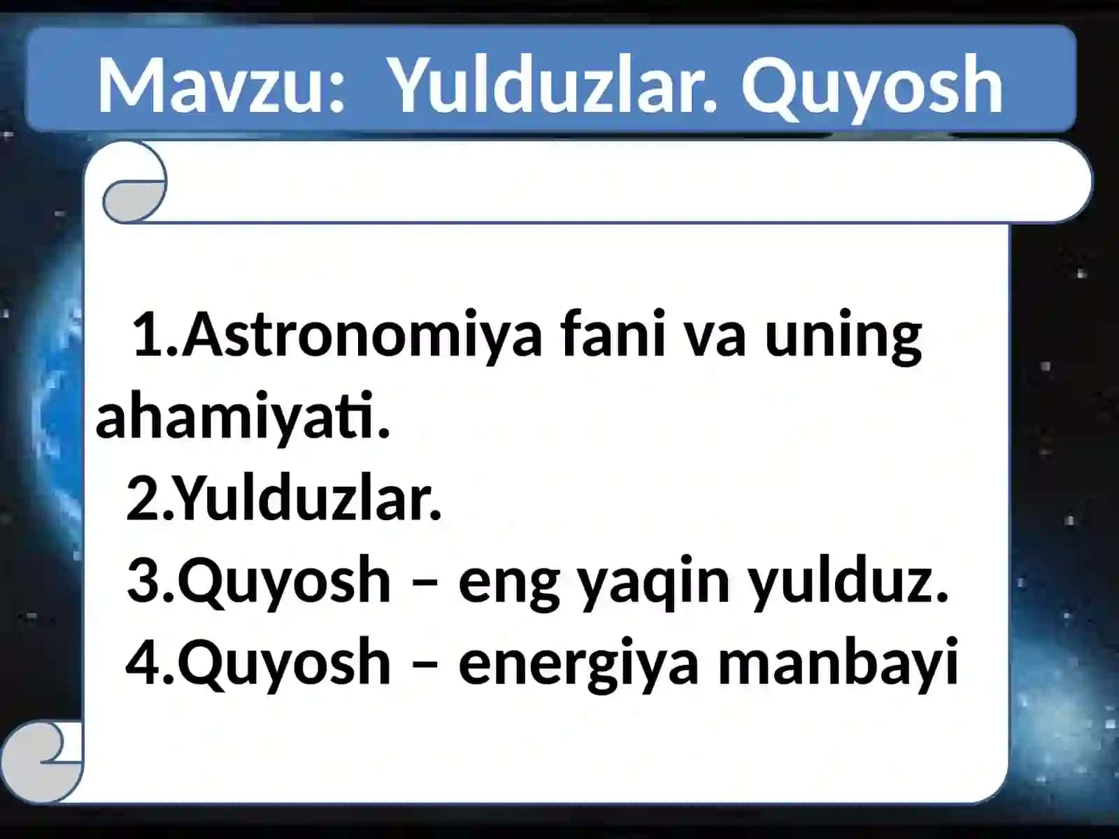 Yulduzlar.Quyosh 3