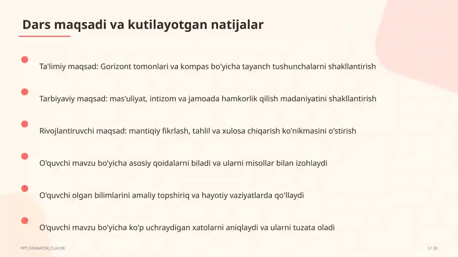 Gorizont tomonlari va kompas (3-sinf) 3