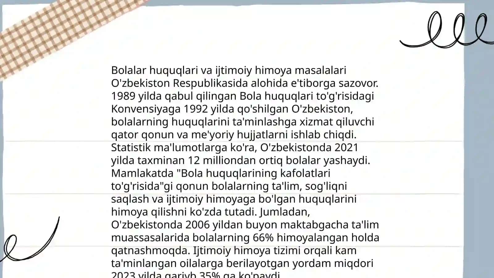 Bolalar huquqlari va ijtimoiy himoya 3
