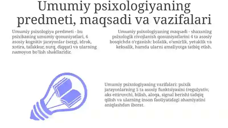 Umumiy psixologiya fanining predmeti maqsadi va vazifalari 3