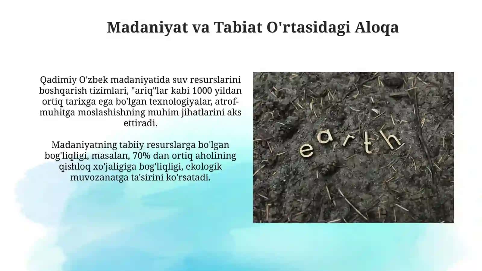 Atrof-muhit antropologiyasi: inson va atrof-muhit o'rtasidagi o'zaromunosabatlar 3