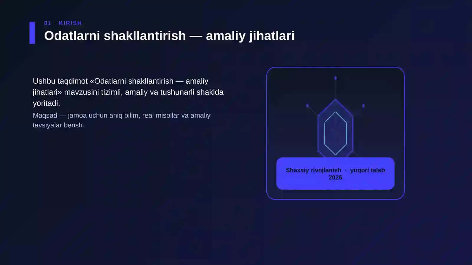 Odatlarni shakllantirish - amaliy jihatlari 3