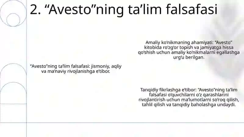 Avestoda Talim Tarbiyaga Oid Fikrlar 3