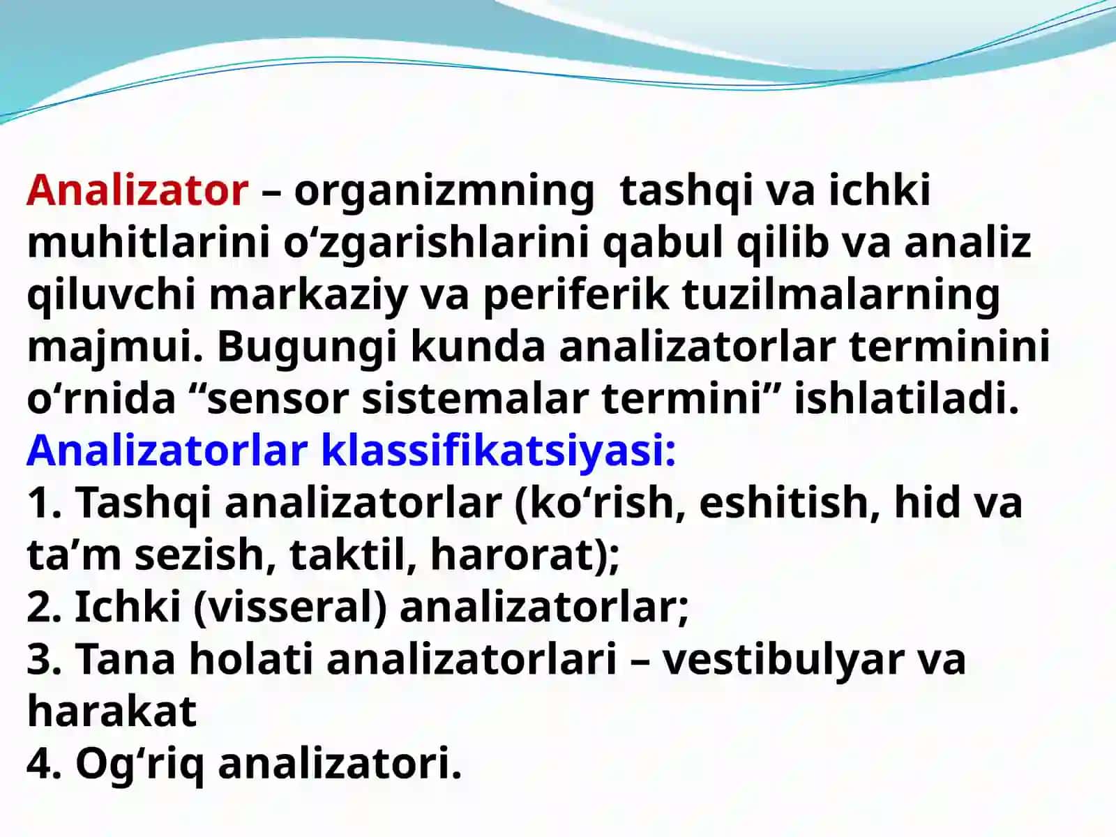 ANALIZATORLAR FIZIOLOGIYASI 3