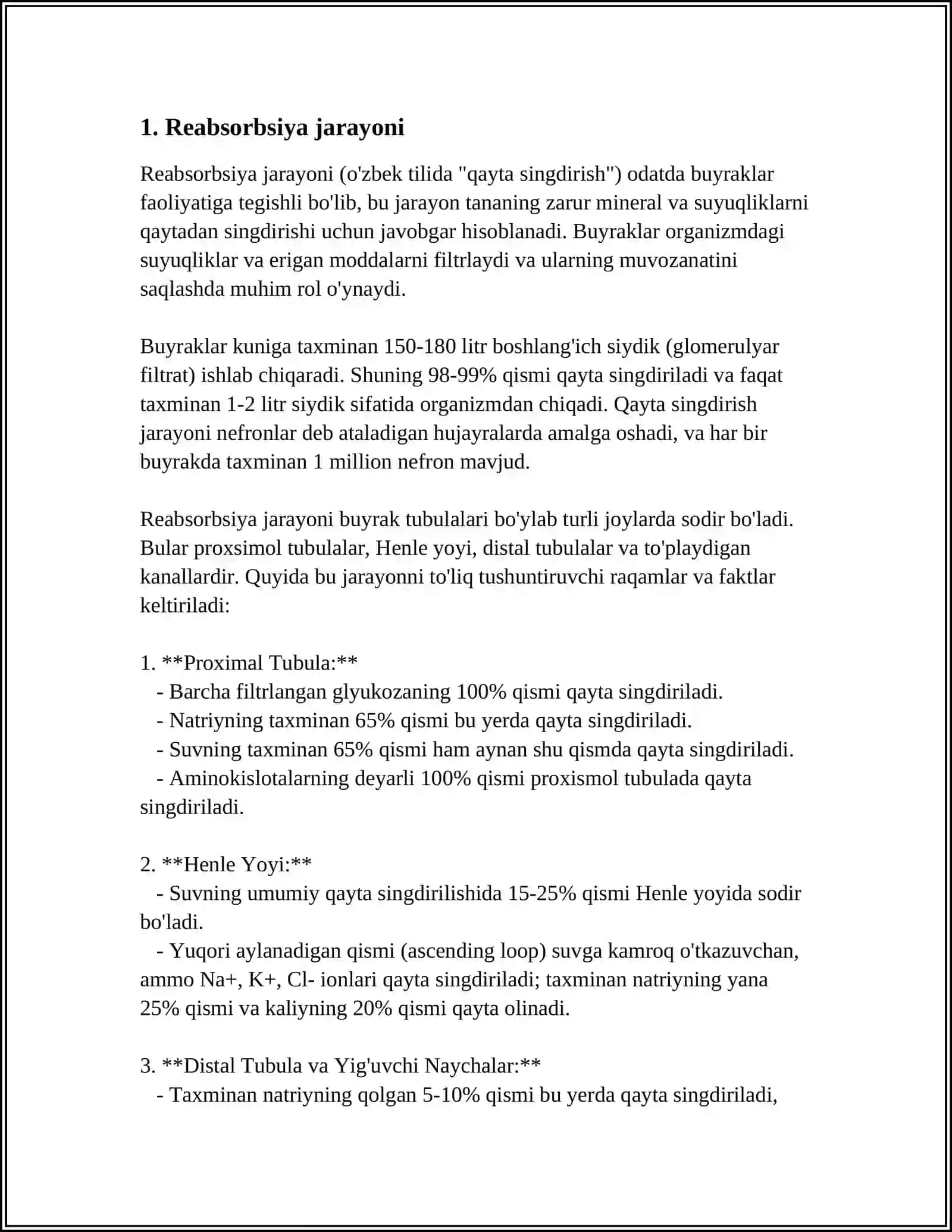 REABSOʻRBSIYA VA SEKRETSIYA 3