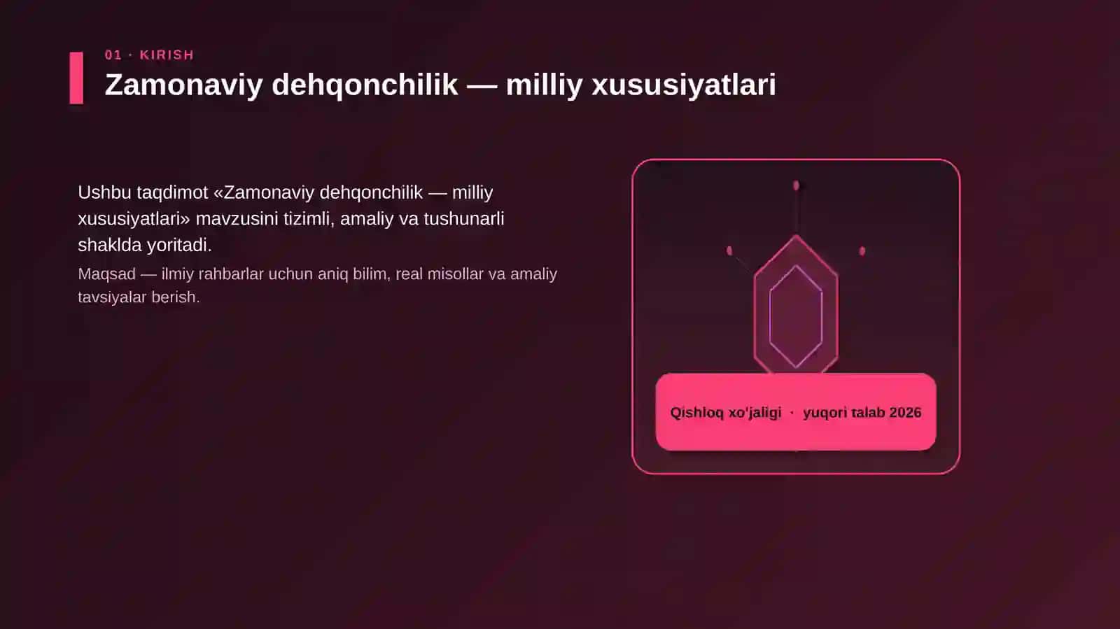 Zamonaviy dehqonchilik - milliy xususiyatlari 3